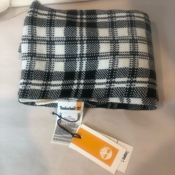 TIMBERLAND Plaid Flat Knit Scarf NWT - Picture 7 of 9